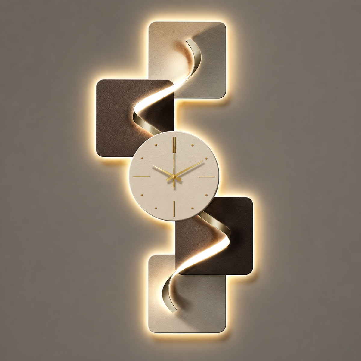 LumiCrystal™ Modern LED Wall Clock – Crystal Panel Frameless Design with Remote Control