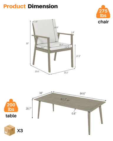 HearthHaven™ OakVista Luxe 9-Piece Outdoor Dining Set