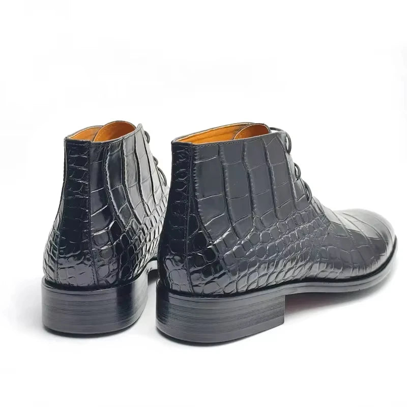 GENTELUXIO™ Regent Heritage Boots – Premium Genuine Cowhide Leather Dress Boots