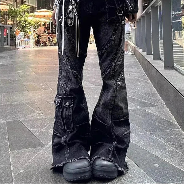 Genteluxio™ Y2K Baggy Flare Jeans