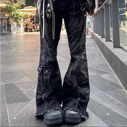 Genteluxio™ Y2K Baggy Flare Jeans