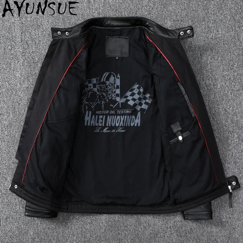 GENTELUXIO™ Apex Rider Men’s Slim-Fit Leather Motorcycle Jacket