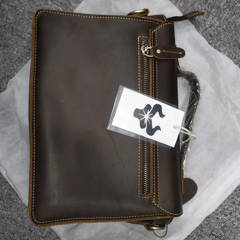 GENTELUXIO™ Executive Heritage Briefcase – Premium Genuine Leather Business Bag