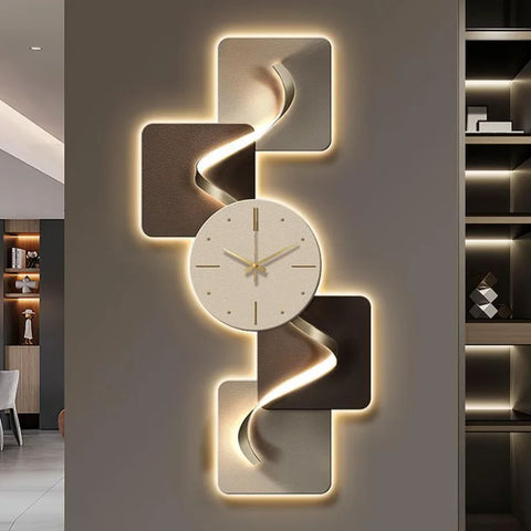 LumiCrystal™ Modern LED Wall Clock – Crystal Panel Frameless Design with Remote Control