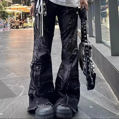 Genteluxio™ Y2K Baggy Flare Jeans