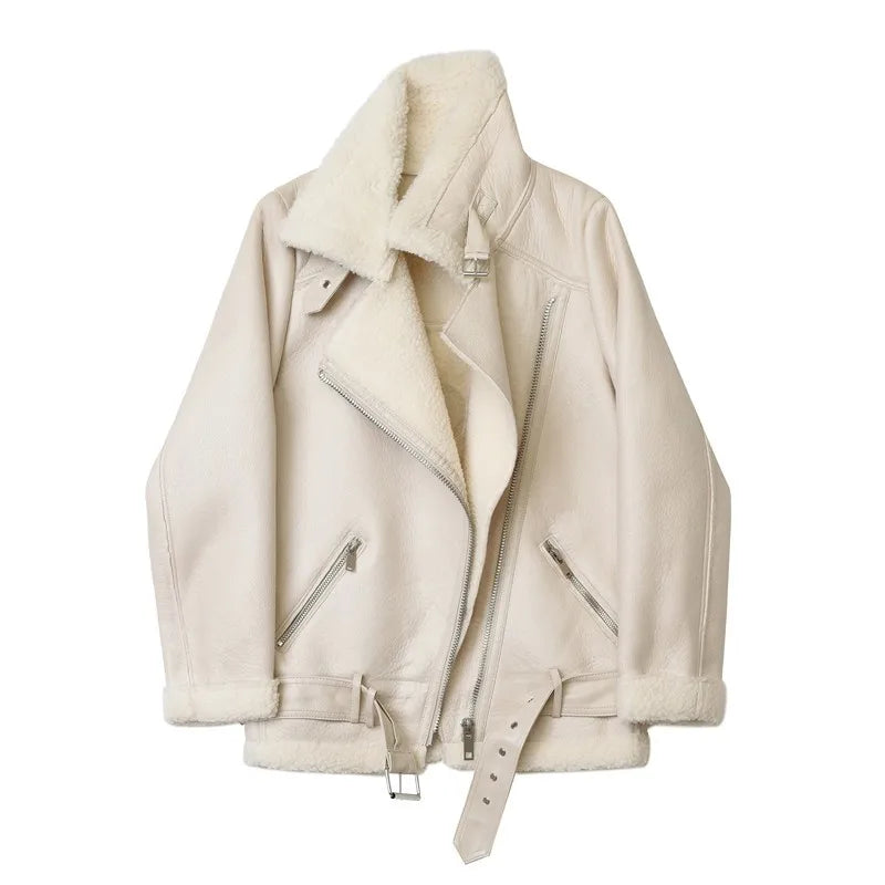 Genteluxio™ The Elara Faux Fur Rider Jacket