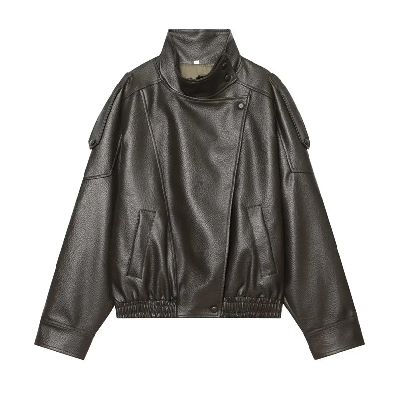 Genteluxio™ The Amara Faux Leather Jacket