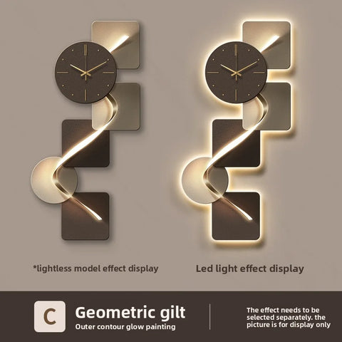 LumiCrystal™ Modern LED Wall Clock – Crystal Panel Frameless Design with Remote Control