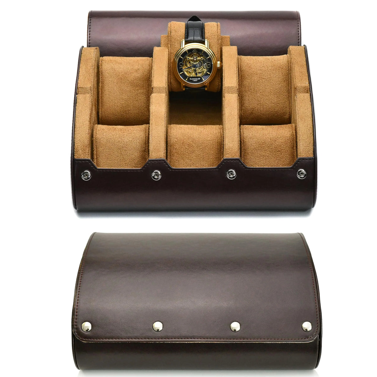 GENTELUXIO™ VoyageSix 6-Slot Watch Travel Case