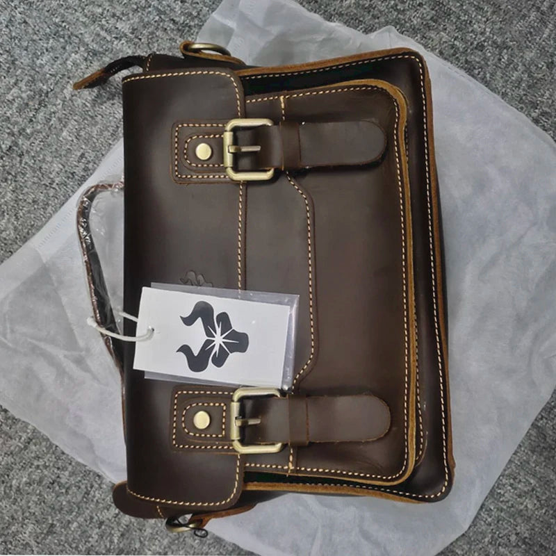 GENTELUXIO™ Executive Heritage Briefcase – Premium Genuine Leather Business Bag