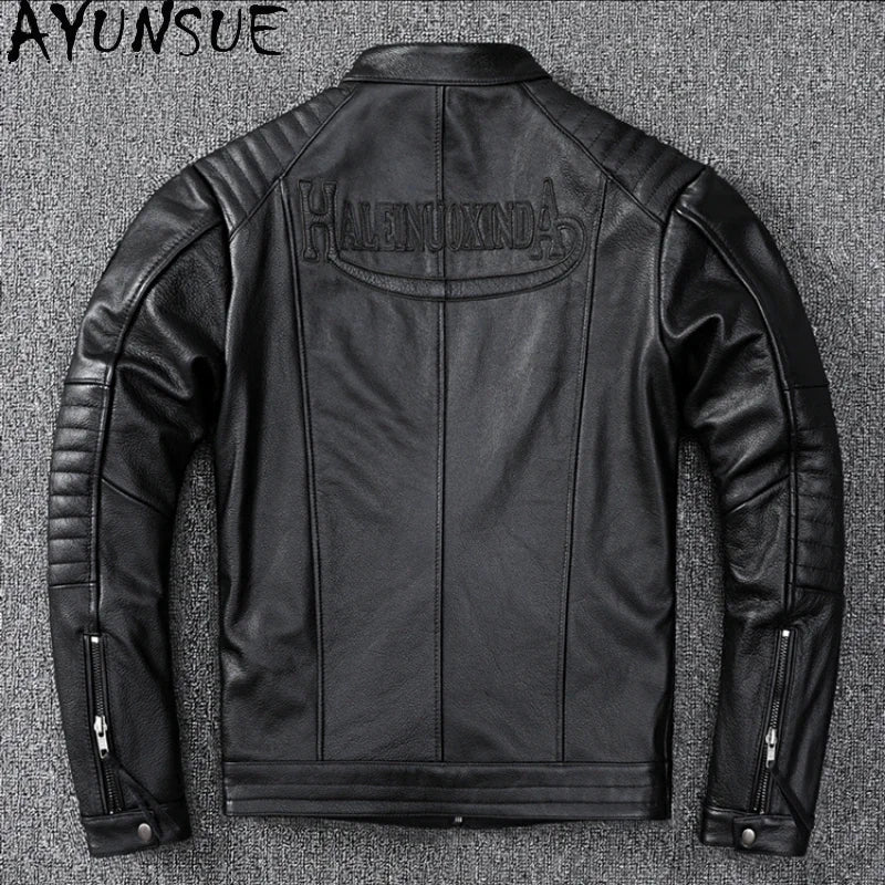 GENTELUXIO™ Apex Rider Men’s Slim-Fit Leather Motorcycle Jacket
