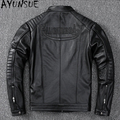 GENTELUXIO™ Apex Rider Men’s Slim-Fit Leather Motorcycle Jacket