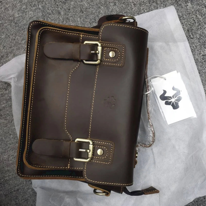 GENTELUXIO™ Executive Heritage Briefcase – Premium Genuine Leather Business Bag
