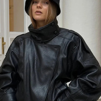 Genteluxio™ The Amara Faux Leather Jacket