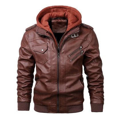 GENTELUXIO™ Urban Rider Men’s PU Leather Motorcycle Jacket
