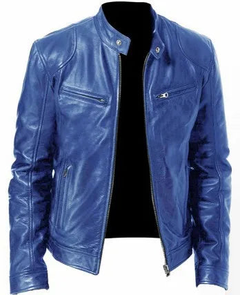GENTELUXIO™ Relaxed Rider Men’s PU Leather Bomber Jacket