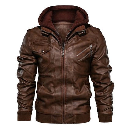 GENTELUXIO™ Urban Rider Men’s PU Leather Motorcycle Jacket