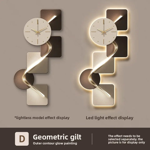 LumiCrystal™ Modern LED Wall Clock – Crystal Panel Frameless Design with Remote Control