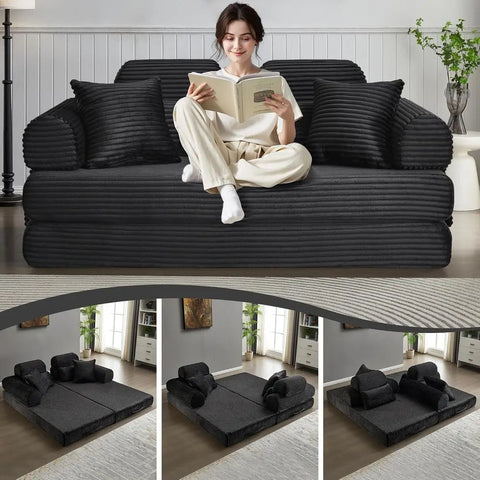 DreamFlex Elite — Queen-to-King Convertible Memory Foam Sleeper Sofa