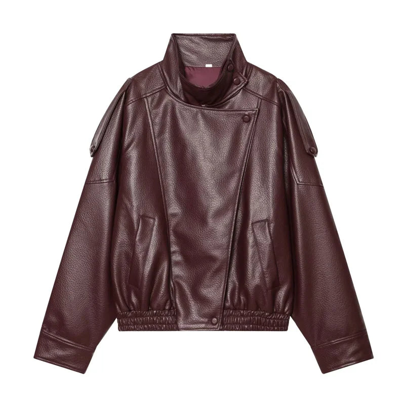Genteluxio™ The Amara Faux Leather Jacket