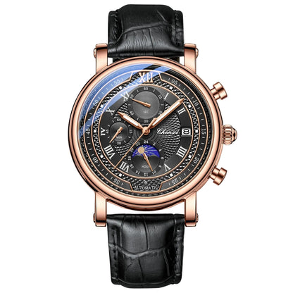 Chenxi 976 Tsuki Lunar Chronograph Leather Strap Men’s Watch