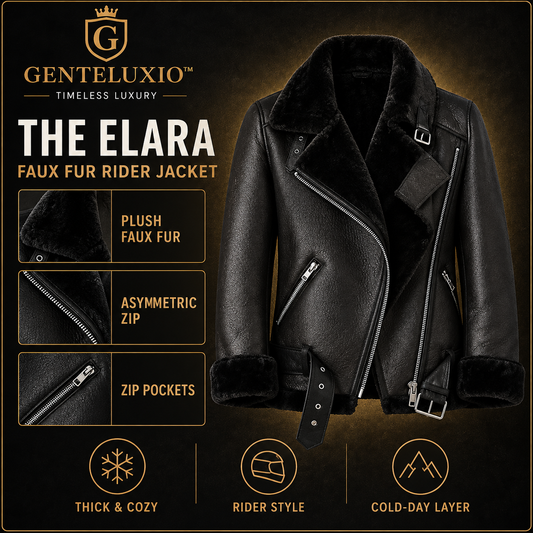 Genteluxio™ The Elara Faux Fur Rider Jacket