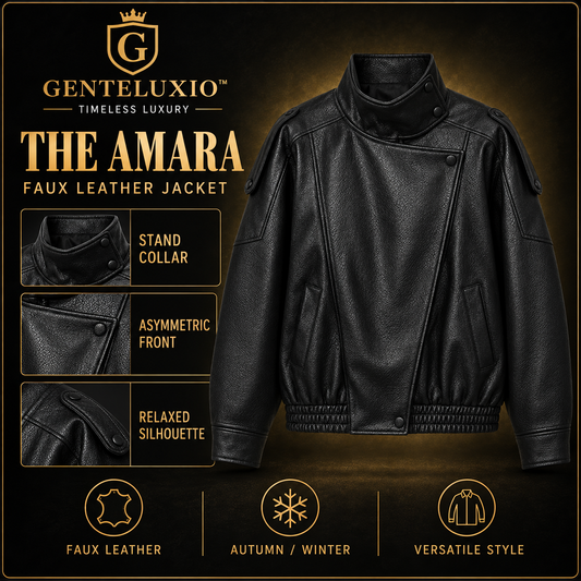 Genteluxio™ The Amara Faux Leather Jacket